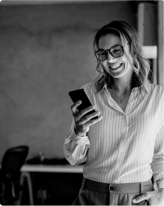 lady using phone