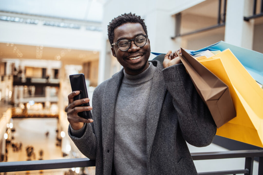 Employee-benefits-Ireland-employee-experience Business man in a shopping center