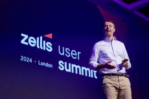George Dunnett speaks from the Zellis User Summit stage